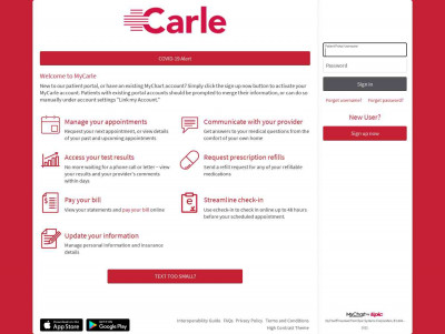 Patient Portal - Login Page Patient Portal - Login Page