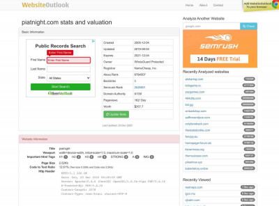 Piatnight : piatnight Website stats and valuation Piatnight : piatnight Website stats and valuation