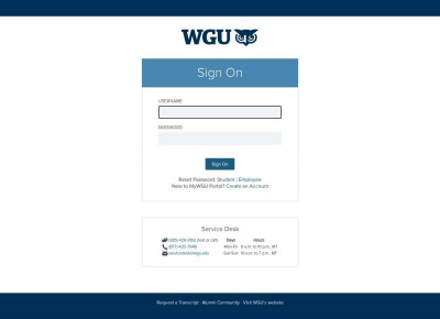 MyWGU Portal MyWGU Portal