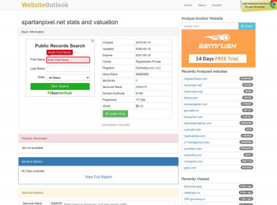 Spartanpixel : Website stats and valuation Spartanpixel : Website stats and valuation