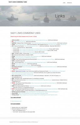 Navy Links commonly used Navy Links commonly used