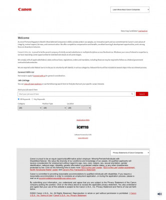 Careers Center | Welcome - Canon Careers - iCIMS Careers Center | Welcome - Canon Careers - iCIMS