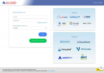 Aculab Cloud - Login Aculab Cloud - Login
