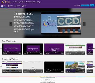 Community College of Denver Media Library - YuJa Community College of Denver Media Library - YuJa