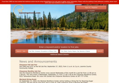 Wyoming at Work - Login and Registration Options Wyoming at Work - Login and Registration Options