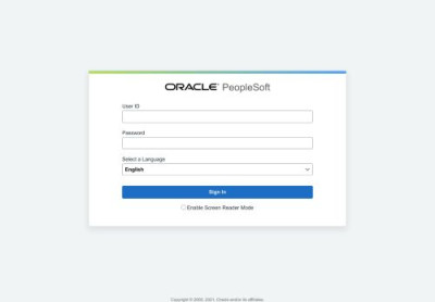 Oracle PeopleSoft Sign-in Oracle PeopleSoft Sign-in
