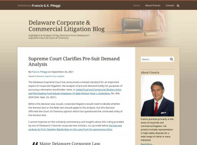 Chancery Court finds ex-officer's reasonable reading of ... Chancery Court finds ex-officer's reasonable reading of ...