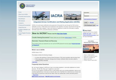 IACRA - Login - Federal Aviation Administration IACRA - Login - Federal Aviation Administration