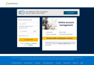 Manage Your Walmart Credit Card Account Manage Your Walmart Credit Card Account