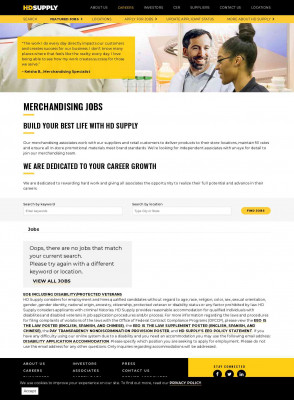 HD Supply Merchandising Jobs HD Supply Merchandising Jobs