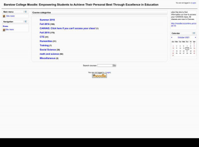 Barstow College Moodle: Empowering Students to Achieve ... Barstow College Moodle: Empowering Students to Achieve ...
