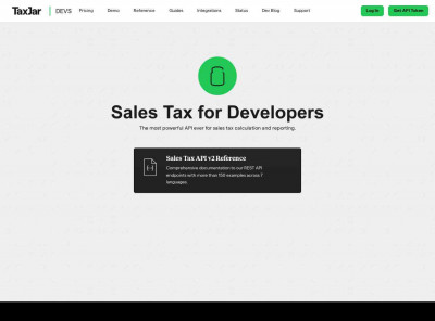 Sales Tax API Reference - TaxJar Developers Sales Tax API Reference - TaxJar Developers