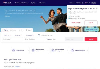 Book Flights, Hotels and Car rentals | LATAM Airlines United ... Book Flights, Hotels and Car rentals | LATAM Airlines United ...