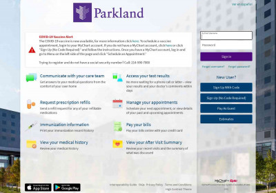 MyChart login - Parkland Health & Hospital System MyChart login - Parkland Health & Hospital System