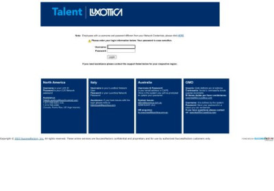 Talent|Luxottica Login Talent|Luxottica Login