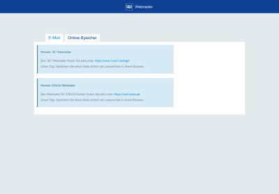 1&1 E-Mail und Online-Speicher – Webmailer Login 1&1 E-Mail und Online-Speicher – Webmailer Login