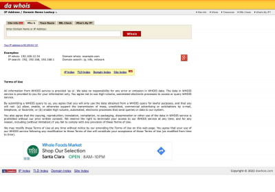 IP Whois Lookup, Domain Name Search, Visual Trace Route IP Whois Lookup, Domain Name Search, Visual Trace Route