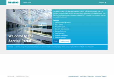 Siemens Customer Service Portal Siemens Customer Service Portal