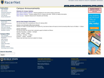 MSU's RacerNet - Murray State University MSU's RacerNet - Murray State University
