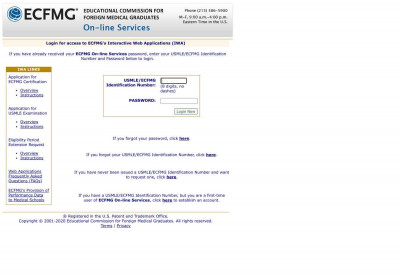 ECFMG On-line Services ECFMG On-line Services