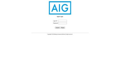 Login Page - AIG Malaysia Login Page - AIG Malaysia