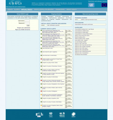 Virtual OSOCC: GDACS Virtual OSOCC: GDACS