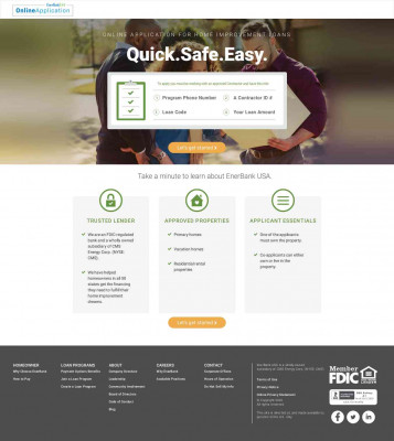 EnerBank Online App: main EnerBank Online App: main