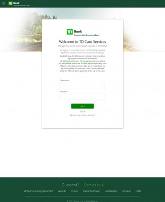TD Card Services TD Card Services
