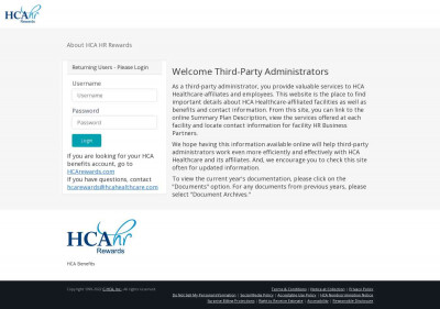HCA HR Rewards | HCA Rewards TPA HCA HR Rewards | HCA Rewards TPA