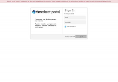 Timesheet Portal Login Timesheet Portal Login
