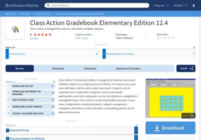 Class Action Gradebook Elementary Edition 12... Class Action Gradebook Elementary Edition 12...