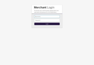 Merchant Login Merchant Login