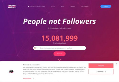 Not Just Analytics - Analizza profili instagram gratis Not Just Analytics - Analizza profili instagram gratis