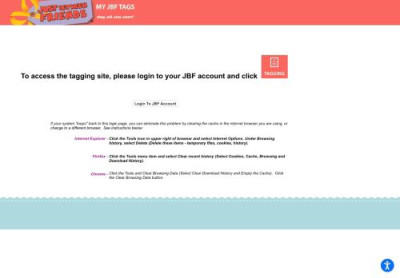 My JBF Tags LOGIN My JBF Tags LOGIN