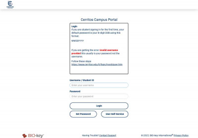 Cerritos Campus Portal Cerritos Campus Portal