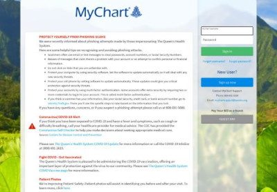MyChart - Login Page - The Queen's Health System MyChart - Login Page - The Queen's Health System