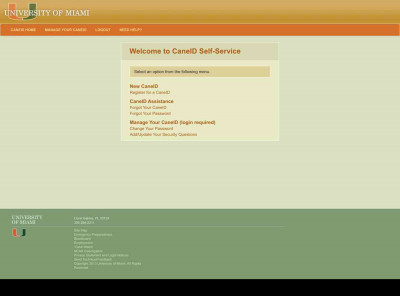 UM Single Sign-On - CaneID Self-Service - University of Miami UM Single Sign-On - CaneID Self-Service - University of Miami