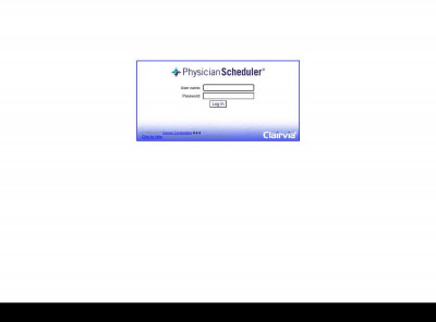 Physician Scheduler Web - Login Physician Scheduler Web - Login