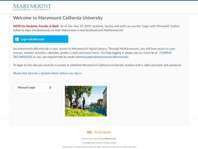 Marymount California University: Login Marymount California University: Login