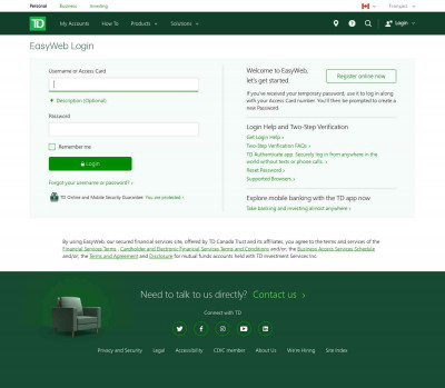 EasyWeb Login - TD Bank EasyWeb Login - TD Bank