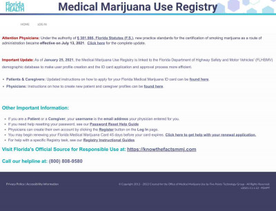 Medical Marijuana Use Registry Medical Marijuana Use Registry