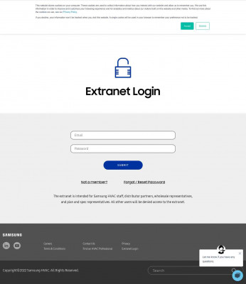 Extranet Login - Samsung HVAC Extranet Login - Samsung HVAC