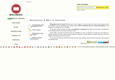 Mailnesia - Anonymous E-Mail In Seconds Mailnesia - Anonymous E-Mail In Seconds
