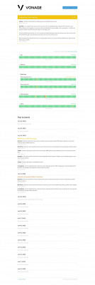 Vonage Business Communications System Status Vonage Business Communications System Status