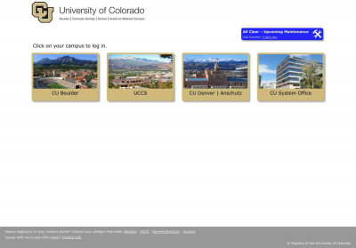 My.CU - Campus Portal Selection - University of Colorado My.CU - Campus Portal Selection - University of Colorado