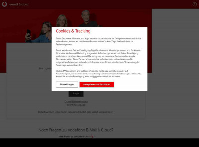 Vodafone E-Mail & Cloud - Kundenportal Vodafone E-Mail & Cloud - Kundenportal
