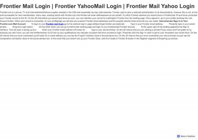 frontier mail login frontier mail login
