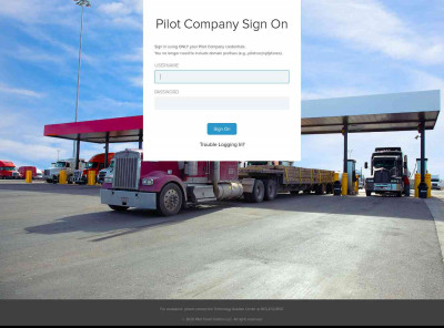 Pilot Company Sign On Pilot Company Sign On