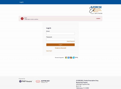 Login - E-FORCSE®, Florida Prescription Drug Monitoring ... Login - E-FORCSE®, Florida Prescription Drug Monitoring ...