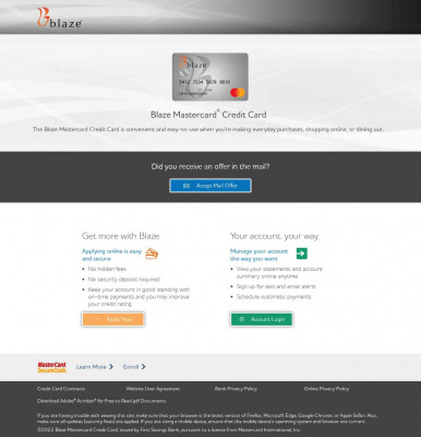 Blaze Mastercard Credit Card Blaze Mastercard Credit Card